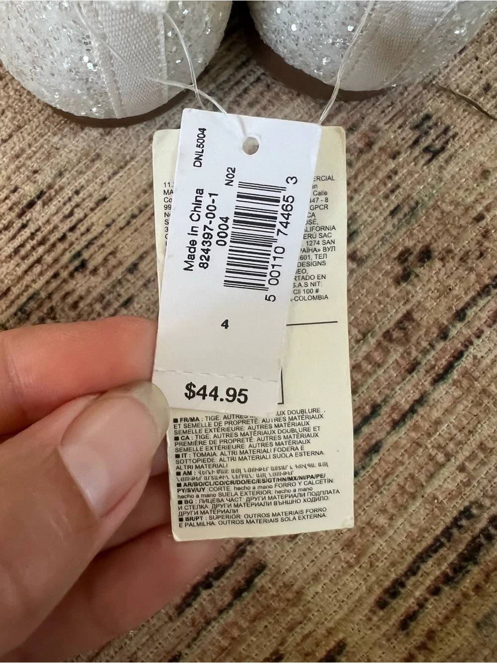 GAP Girls Sparkle Mary Jane Shoes in Ivory